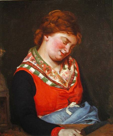 Peasant Woman Sleeping from Gustave Courbet