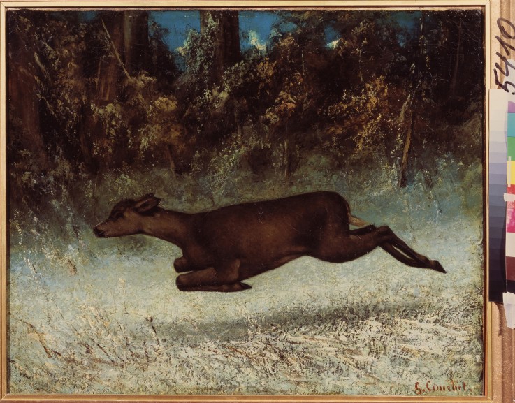 Doe leaping from Gustave Courbet