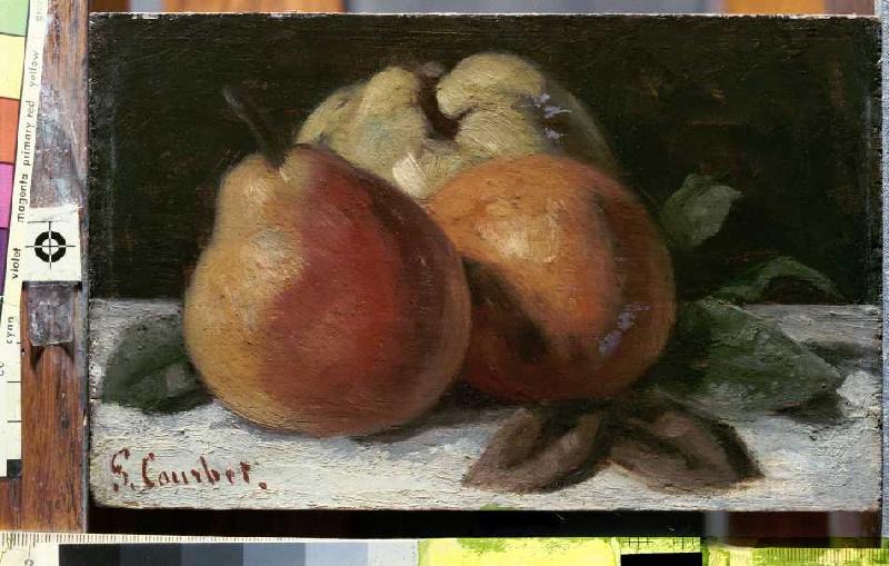 Stillleben mit Apfel, Birne und Orange from Gustave Courbet