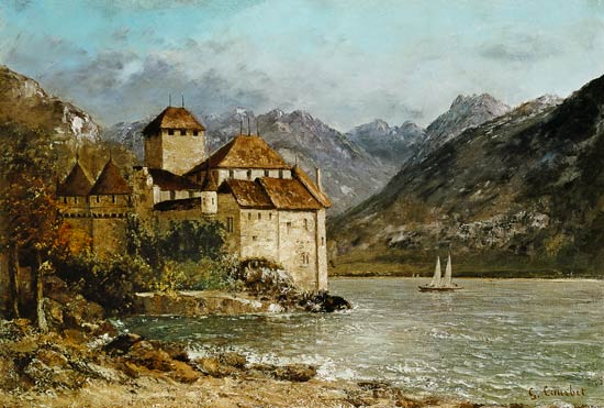 The Chateau de Chillon from Gustave Courbet