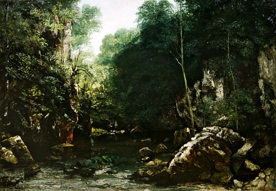 The Covered Stream, or The Dark Stream from Gustave Courbet