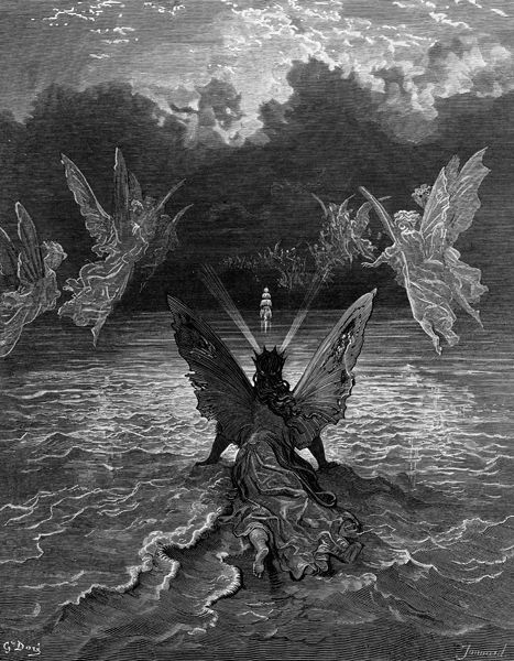 The ship continues to sail miraculously, moved by a troupe of angelic spirits, scene from ''The Rime from Gustave Doré