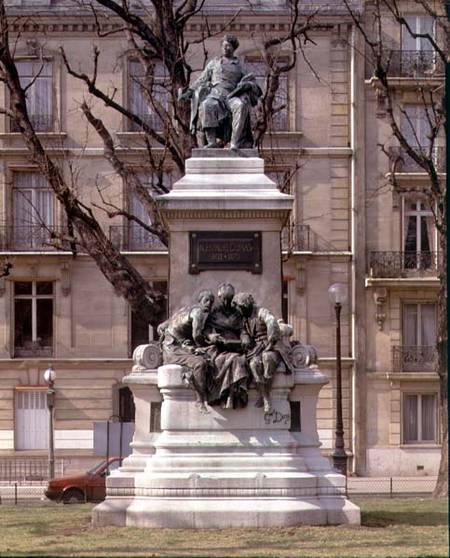 Monument to Alexander Dumas pere (1802-70) French novelist and playwright from Gustave Doré