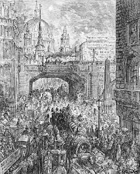 Ludgate Hill, from ''London, a Pilgrimage'', written by William Blanchard Jerrold (1826-94) pub. 187