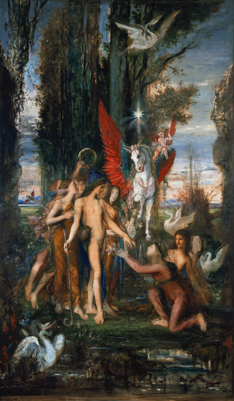 Hesiod and the Muses from Gustave Moreau