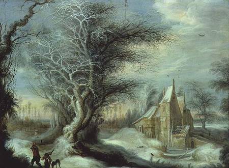Winter Landscape with a Woodcutter from Gysbrecht Lytens or Leytens