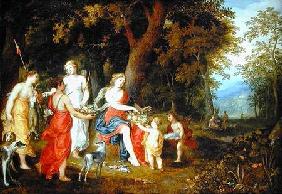 Diana and Her Maidens, after the hunt