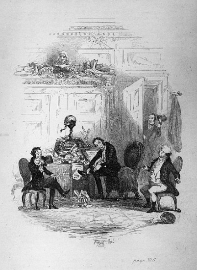 The First Interview with Mr. Serjeant Snubbin, illustration from ''The Pickwick Papers'' Charles Dar from Hablot Knight (Phiz) Browne