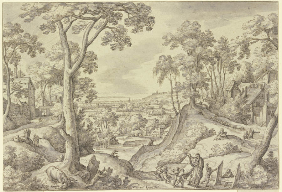 Landschaft mit dem Propheten Elisa from Hans Bol