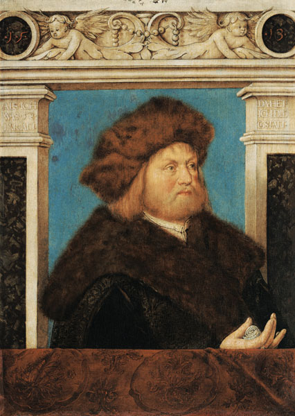 Portrait of a 52-year-old man with fur hat from Hans Holbein the Elder