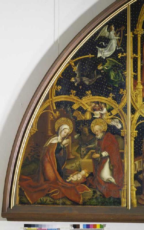 Detail Christi birth from the Basilikatafel Sta.Maria Maggiore from Hans Holbein the Elder