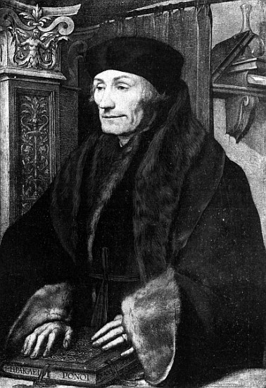 Portrait of Erasmus from Hans Holbein the Younger (workshop)