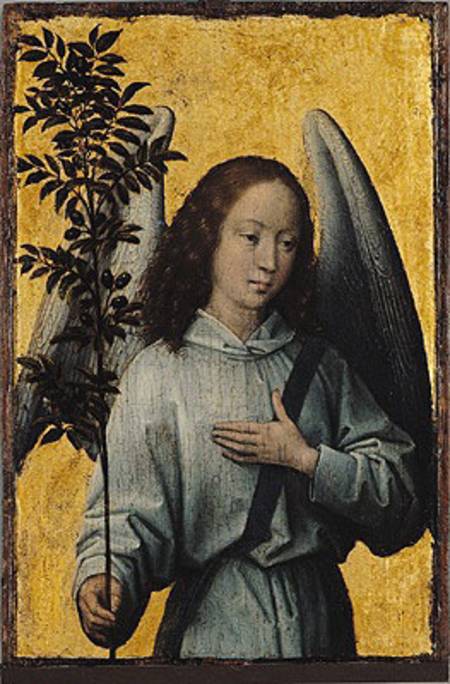 Angel Holding an Olive Branch from Hans Memling