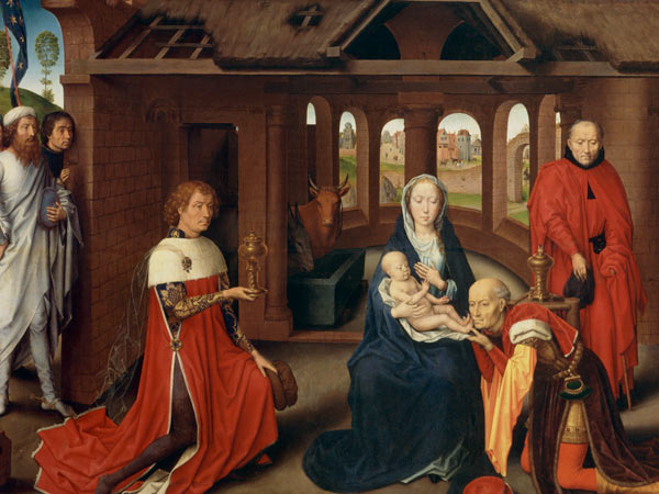 Adoration of the Magi, central panel of the triptych from Hans Memling