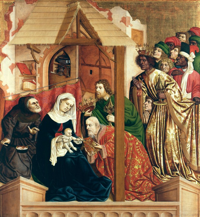 The Adoration of the Magi. The Wings of the Wurzach Altar from Hans Multscher