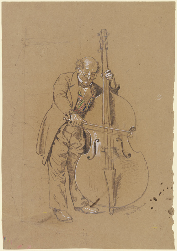 Double-bass player from Hans Thoma