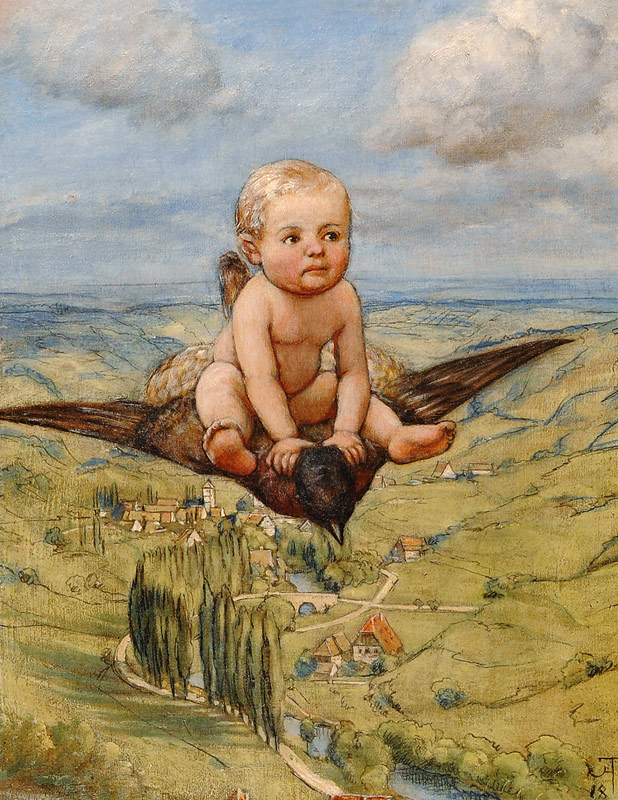 Riding on a Bird from Hans Thoma
