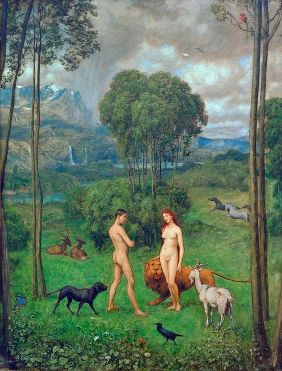 In the Garden of Eden from Hans Thoma