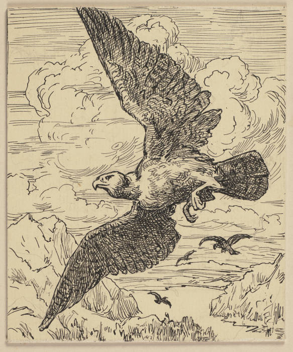 Zeichnung zur Fibel: Vogel from Hans Thoma
