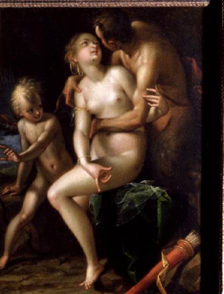 Jupiter, Antiope and Cupid from Hans von Aachen