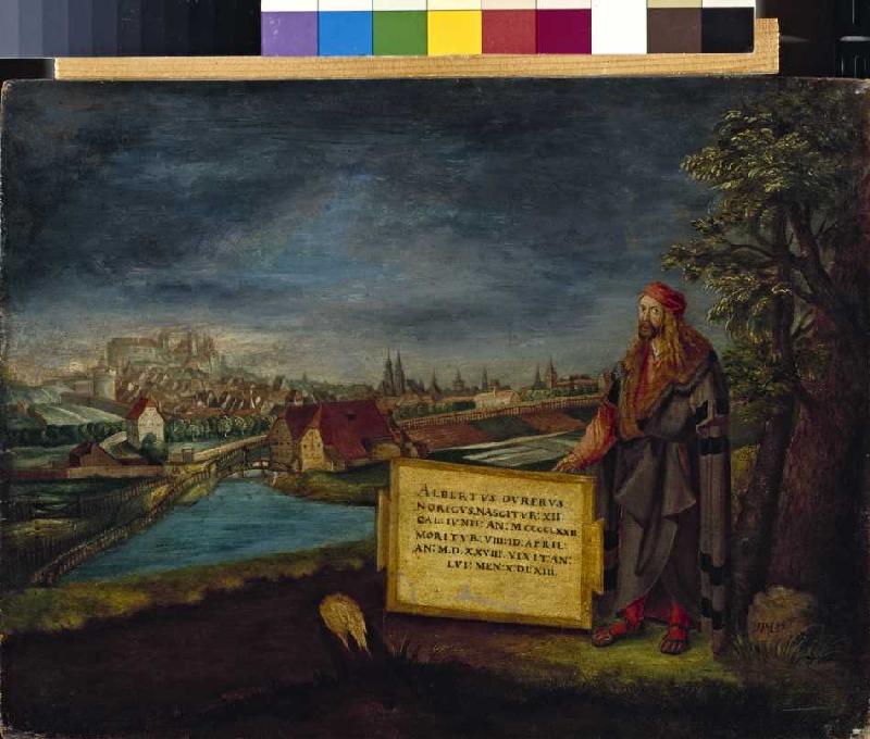 Blick auf Nürnberg mit Altbrecht Dürer im Vordergrund from Hans Sebald Lautensack