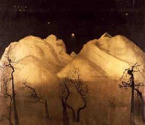Winter Night in the Mountains, 1901-02 (w/c, pencil and ink on paper)