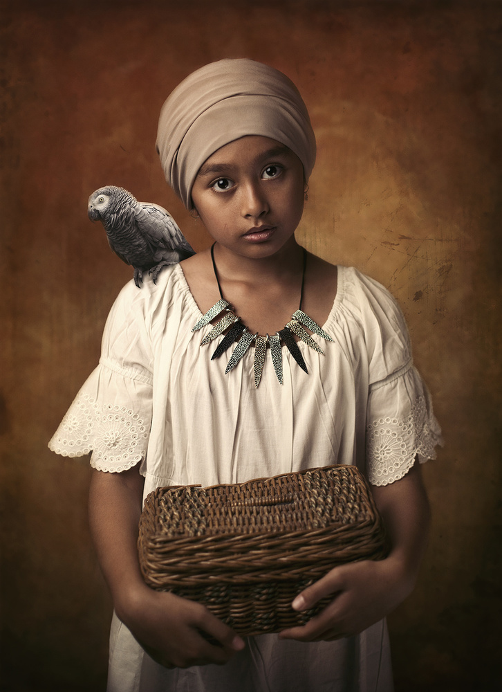 She and her little parrot from Hari Sulistiawan