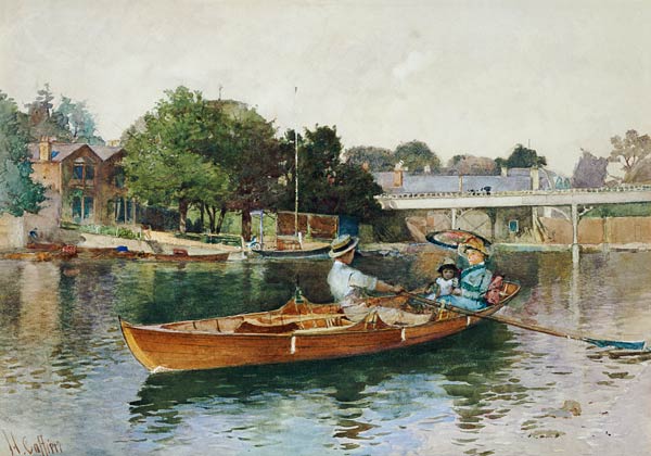 A Boating Party On The Thames At Cookham from Hector Caffieri