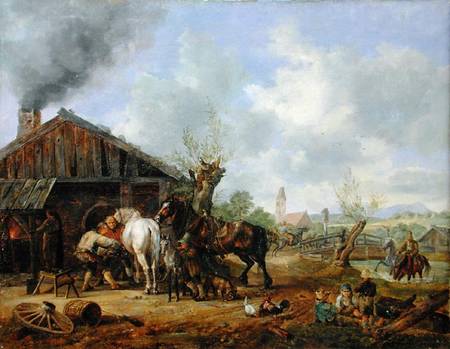 The Village Blacksmith from Heinrich Burkel
