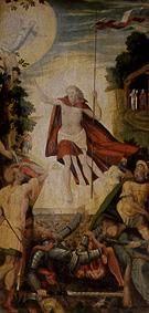 The resurrection Christi. Panel of the altar of the Frauenkirche raked into mill mountain/Elbe