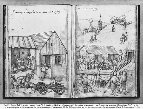 Silver mine of La Croix-aux-Mines, Lorraine, fol.6vand fol.7r, supplying and delivering iron, c.1530 from Heinrich Gross or Groff