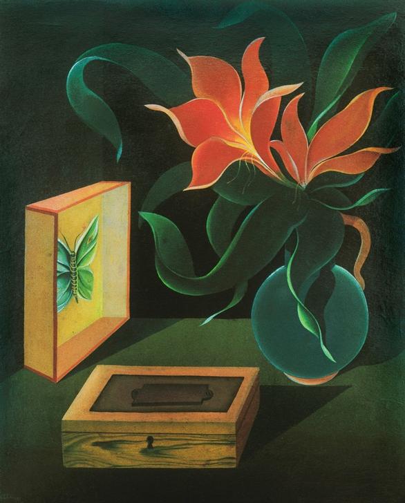Stilleben mit Pflanze und Schmetterling from Heinrich Hoerle
