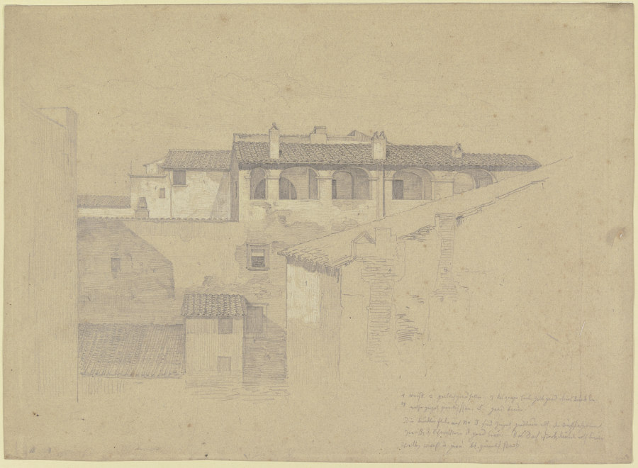 Blick über die Dächer italienischer Häuser from Heinrich Reinhold