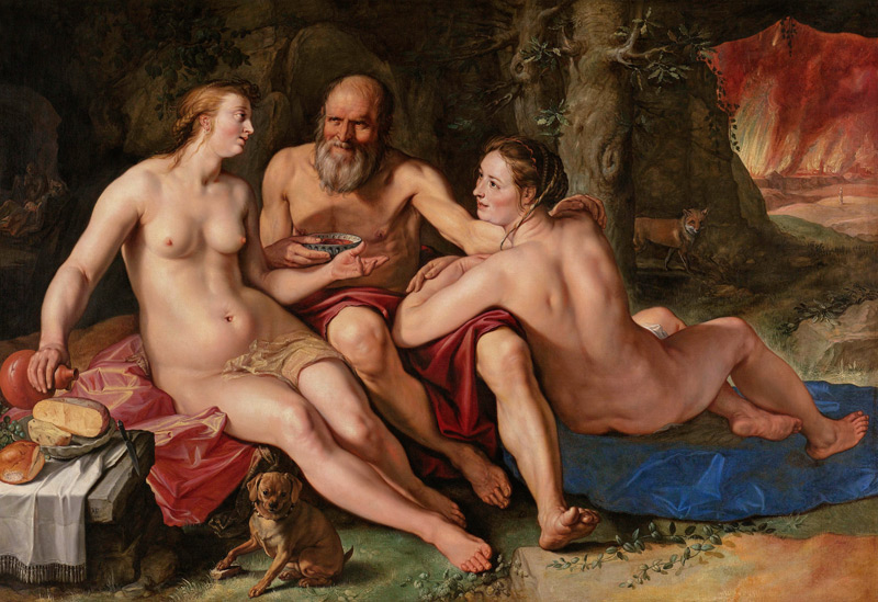 Lot and his Daughters from Hendrick Goltzius
