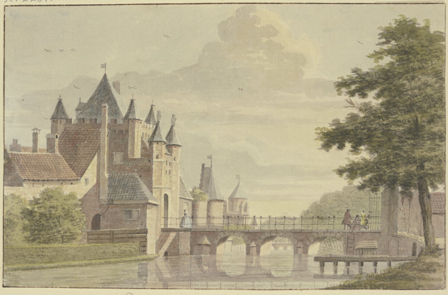 Dgroote Hontpoont te Haarlem from Hendrik de Winter