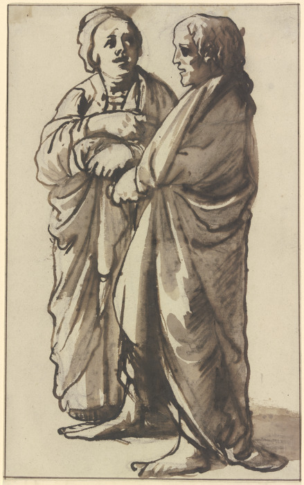 Zwei männliche Gewandfiguren from Hendrik Goudt