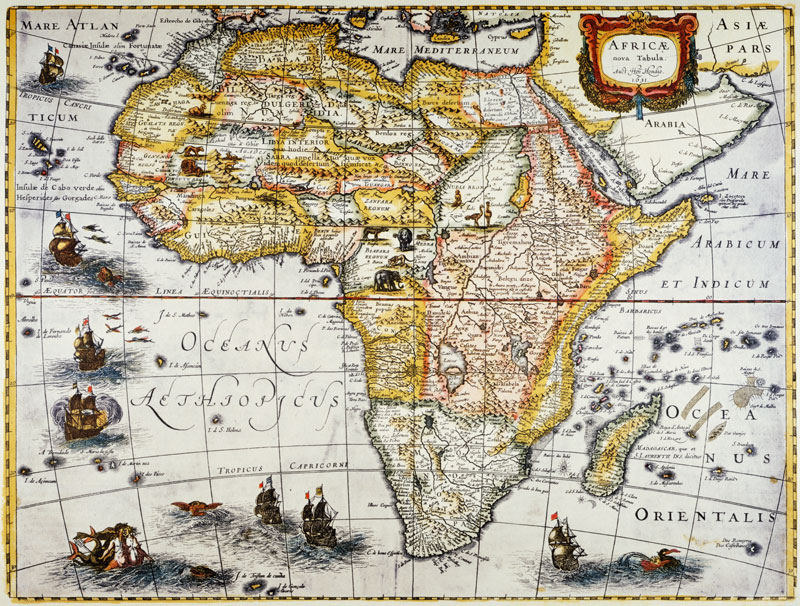 Africa, Map from Hendrik Hondius