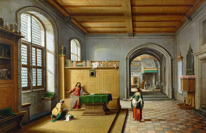 Christus im Hause der Maria und Martha from Hendrik van Steenwyck
