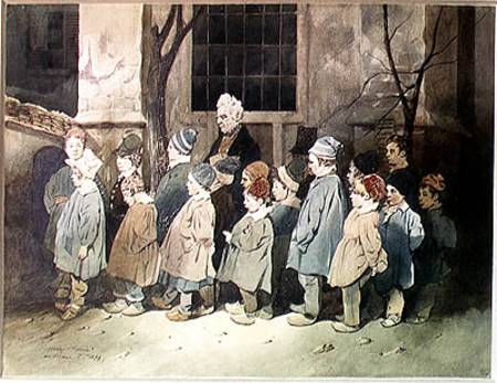 Schoolboys in the Playground from Henri Bonaventure Monnier