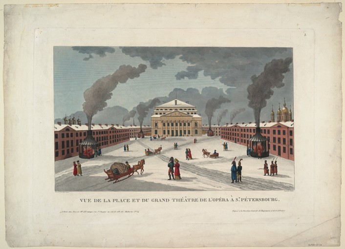 The Saint Petersburg Imperial Bolshoi Kamenny Theatre from Henri Courvoisier-Voisin