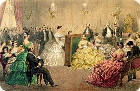 Concert at the Chausee d''Antin'', from the ''Soirees parisiennes'' series
