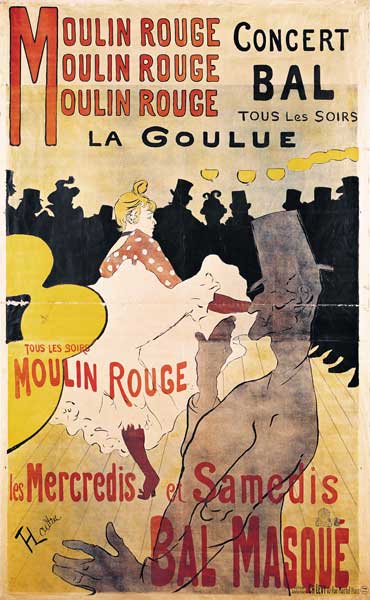 Poster advertising ''La Goulue'' at the Moulin Rouge from Henri de Toulouse-Lautrec