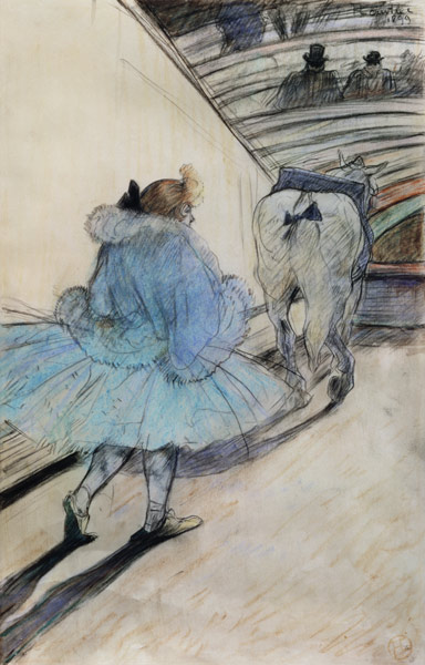 At the Circus, Entering the Ring stel on from Henri de Toulouse-Lautrec