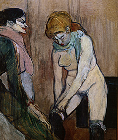 Woman Pulling up her Stocking from Henri de Toulouse-Lautrec
