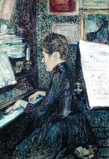 Mademoiselle Dihau (1843-1935) at the Piano from Henri de Toulouse-Lautrec