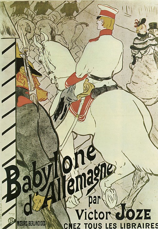Poster to the Book "Babylone d'Allemagne" by Victor Joze from Henri de Toulouse-Lautrec