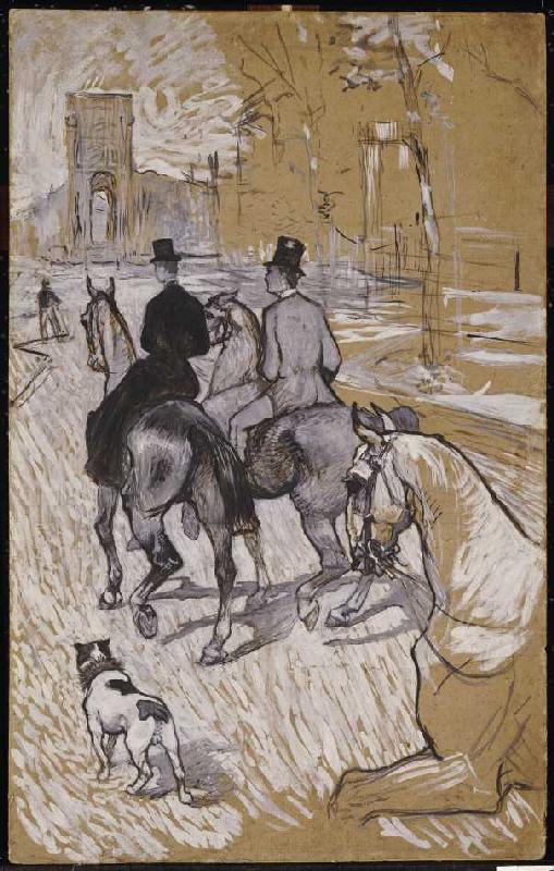 Reiter auf dem Weg zum Bois du Bolougne from Henri de Toulouse-Lautrec