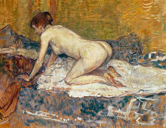 Red-Headed Nude Crouching from Henri de Toulouse-Lautrec