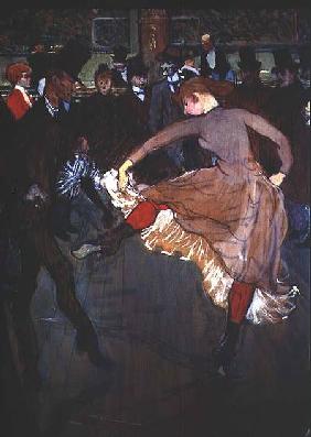 The Dance at the Moulin Rouge: detail showing Valentin Dessose (the 'Boneless') on the left dancing