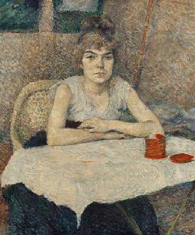 Young woman at a table (Poudre de riz)